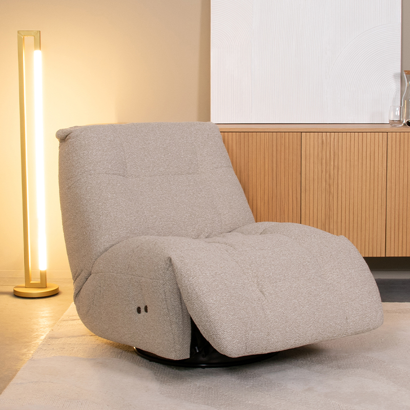 LABEL51 Fauteuil Relax and Recharge - Naturel - Royal Boucle - Met Accu