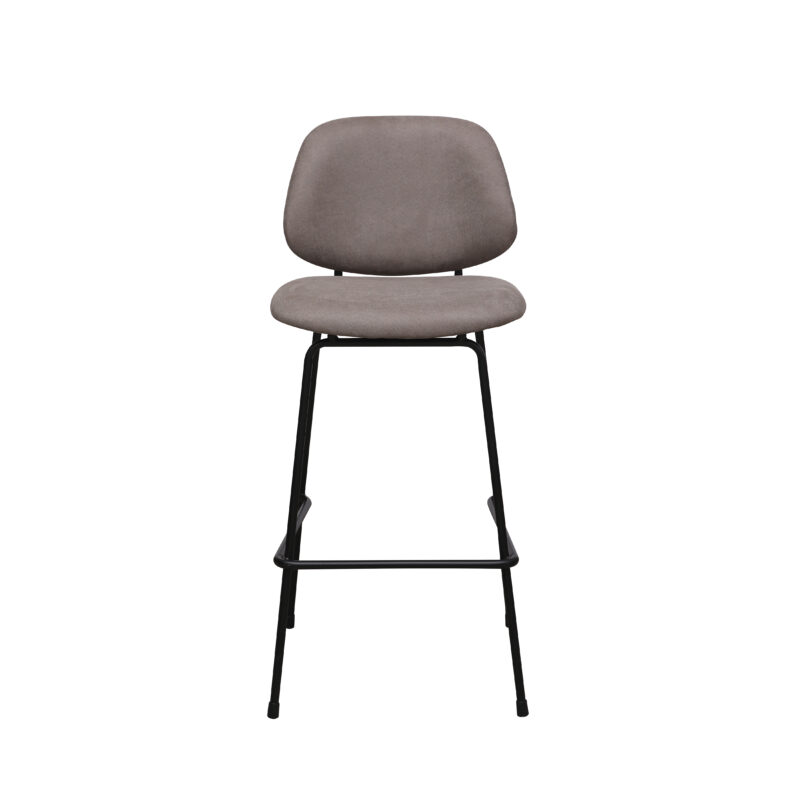 LABEL51 Barkruk Bello - Taupe - Micro Suede - Hoog Micro Suede