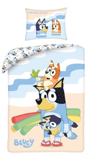 Bluey en Bingo Dekbedovertrek Beach 140 x 200 cm - katoen