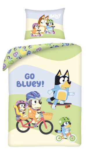 Bluey Dekbedovertrek Go Bluey 140 x 200 cm - katoen