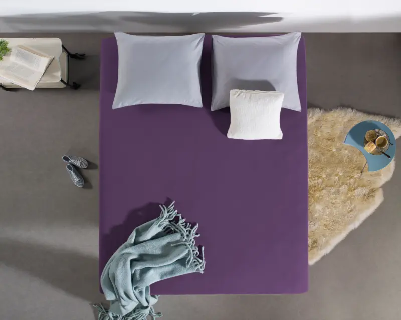 Enkel Jersey 135 gr. Hoeslaken Paars 80/100 x 200