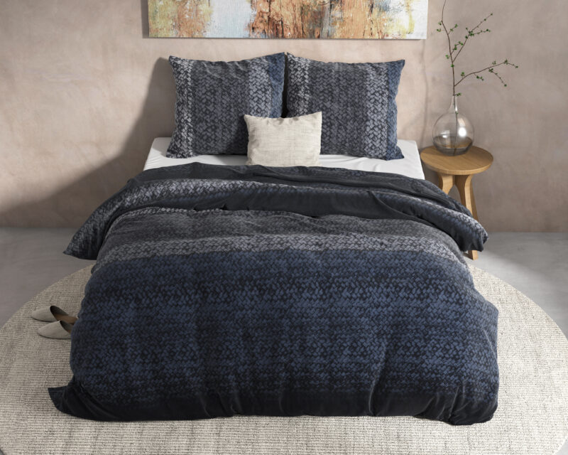 Flanel Gradient Knits Blauw 200 x 220 Dreamhouse