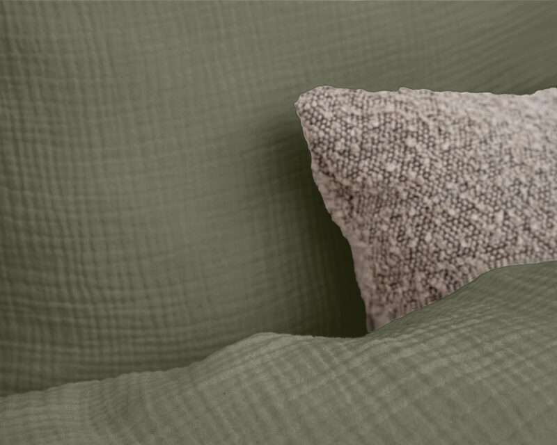 Dreamhouse Mousseline Mossy Groen 200 x 200/220