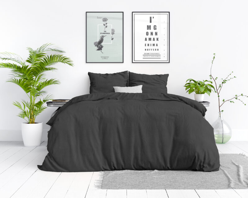 Dreamhouse Stone washed Antraciet 140 x 220