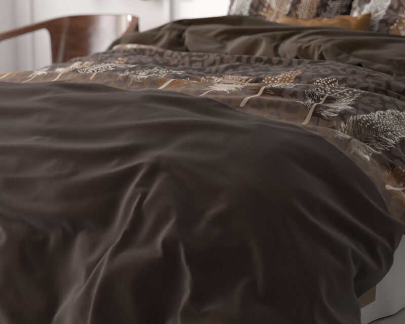 Sleeptime Chocolate Feathers Bruin 240 x 220