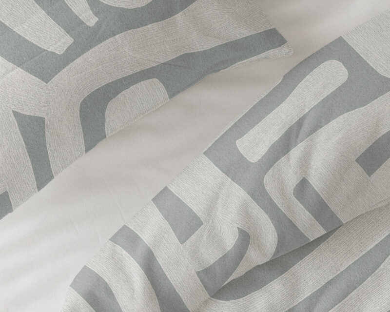 Sleeptime Flanel Danis Groen/Grijs 140 x 200