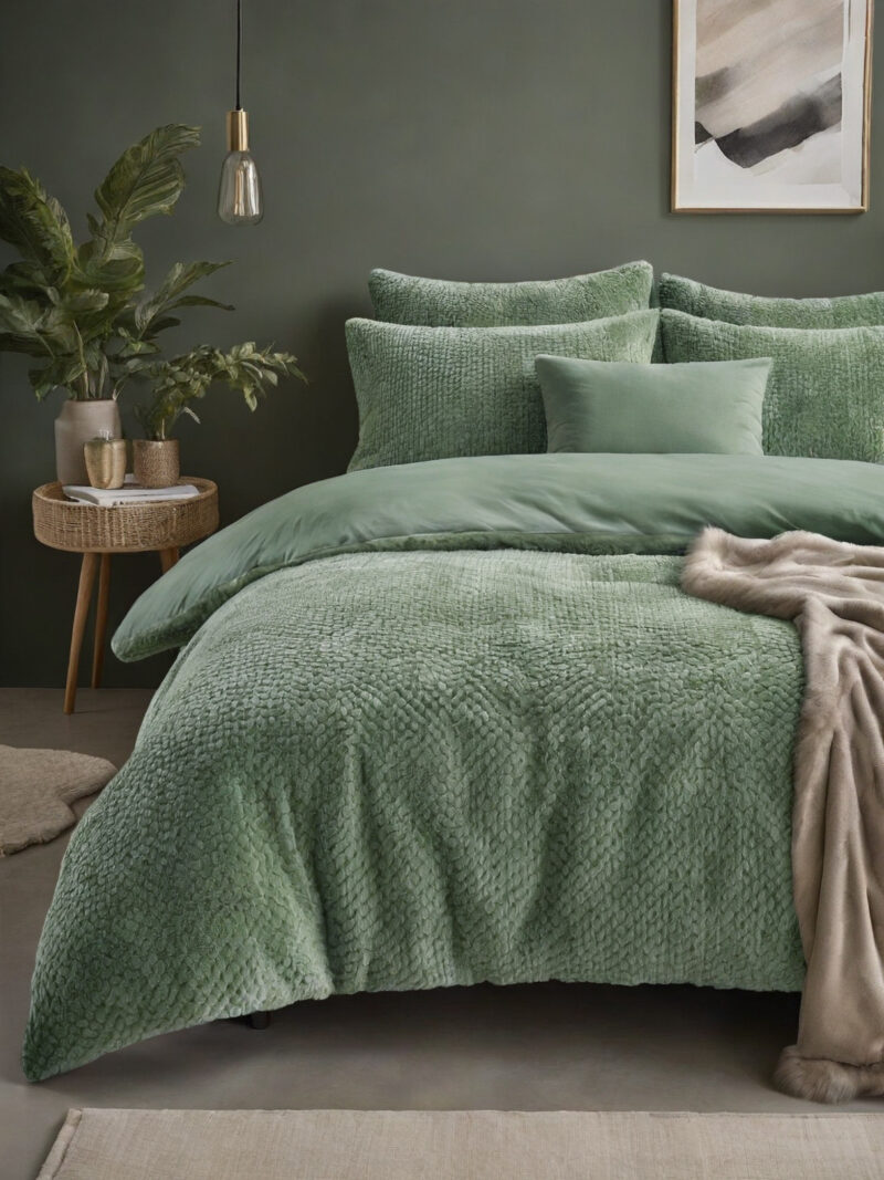 Sleeptime Fur Teddy Groen 240 x 200/220