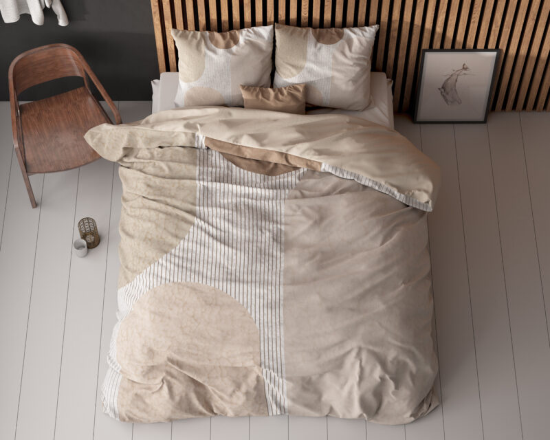 Sleeptime Teddy Print Crème 200 x 200/220