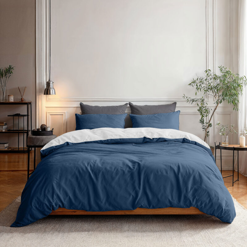 Twin Face Navy/Wit 240 x 200/220 Sleeptime