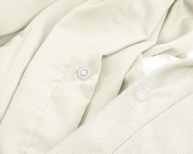 Sleeptime Velvet Uni Dekbedovertrek Creme 240 x 220