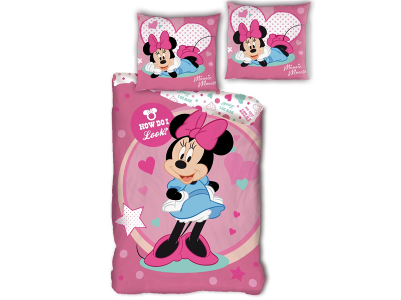 Disney Minnie Mouse Dekbedovertrek How do I look - Eenpersoons - 140 x 200 cm - Polyester