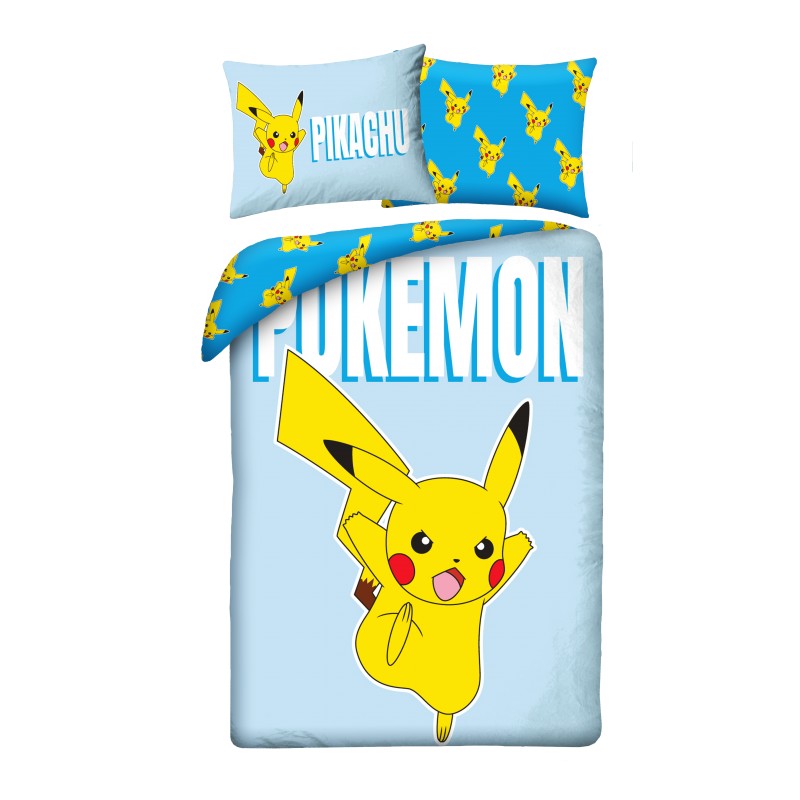Pokemon Dekbedovertrek Pikachu 140 x 200 cm (70 x 90 cm) polyester