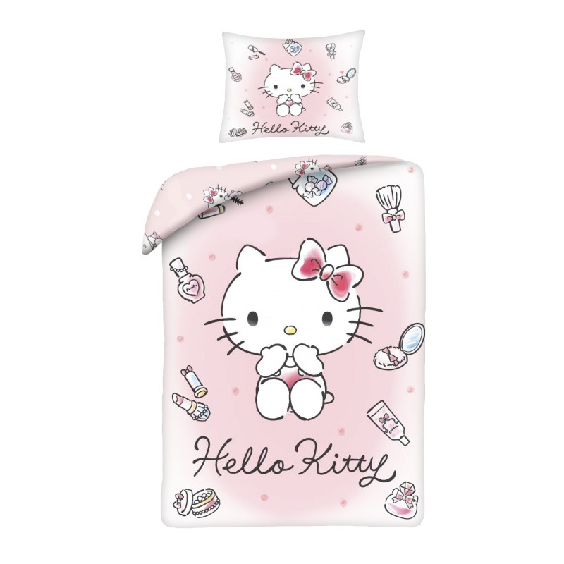 Hello Kitty Dekbedovertrek 140x200 cm - 70x90 cm  -Polyester