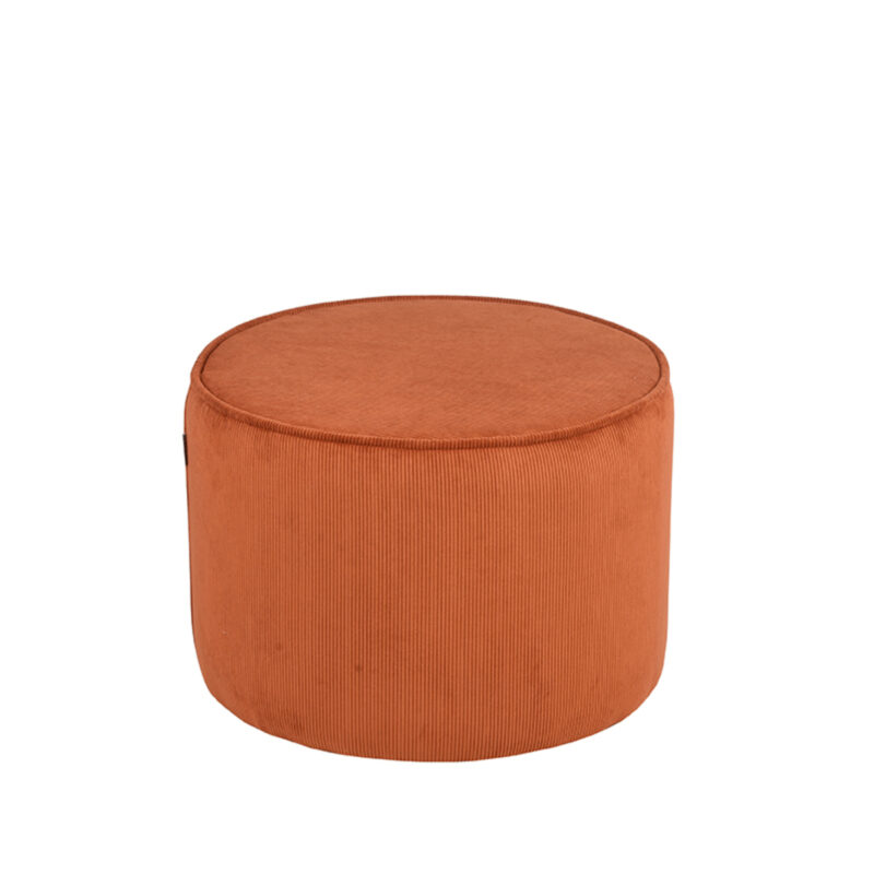 LABEL51 Poef Tibo - Rust - Ribcord - 55 cm - Rond Tibo